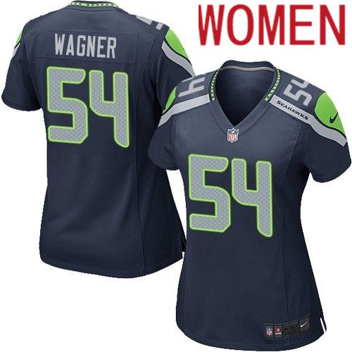 Women Seattle Seahawks #54 Bobby Wagner Nike Navy Game NFL Jersey